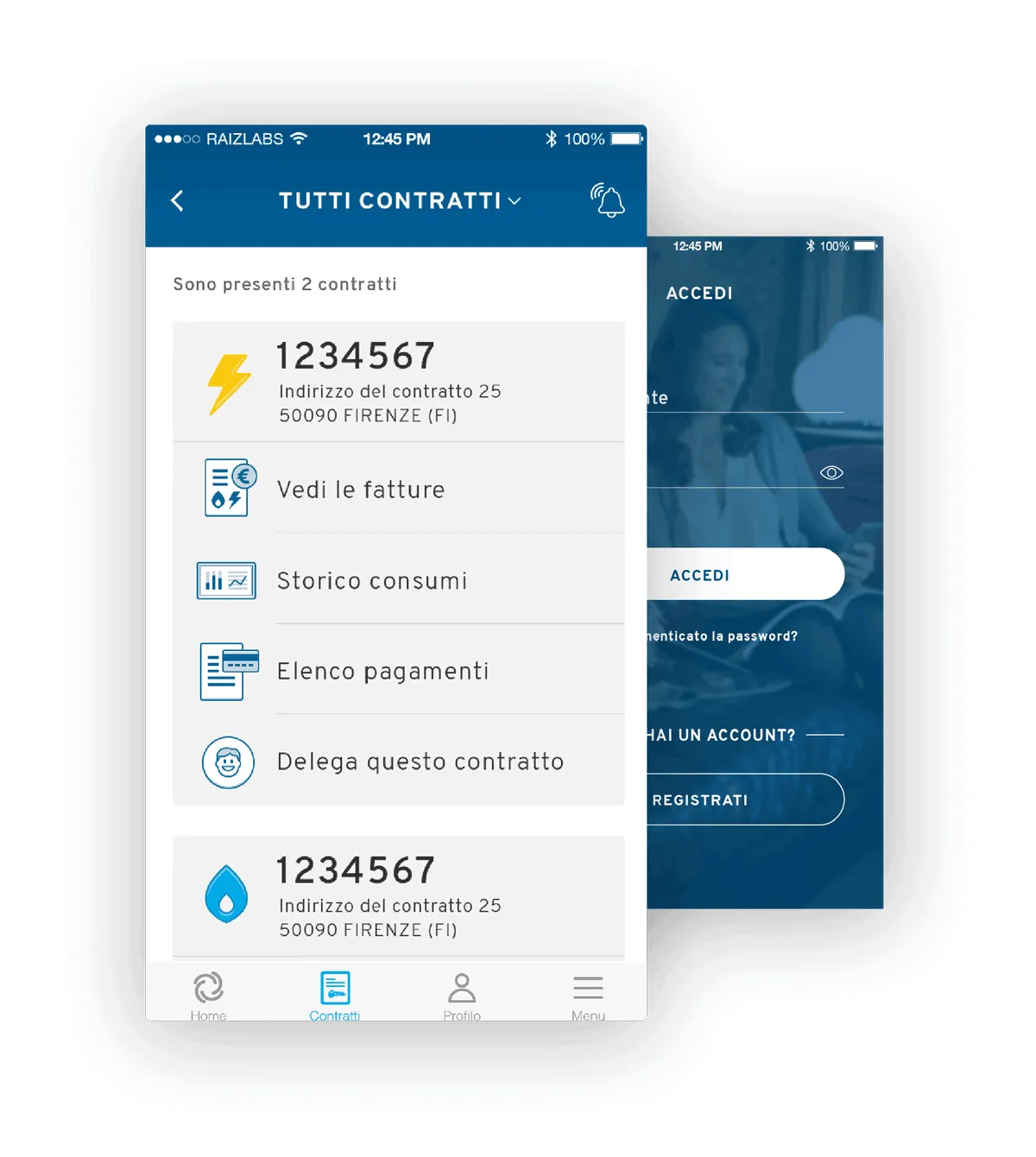 schermata app Estra Energie