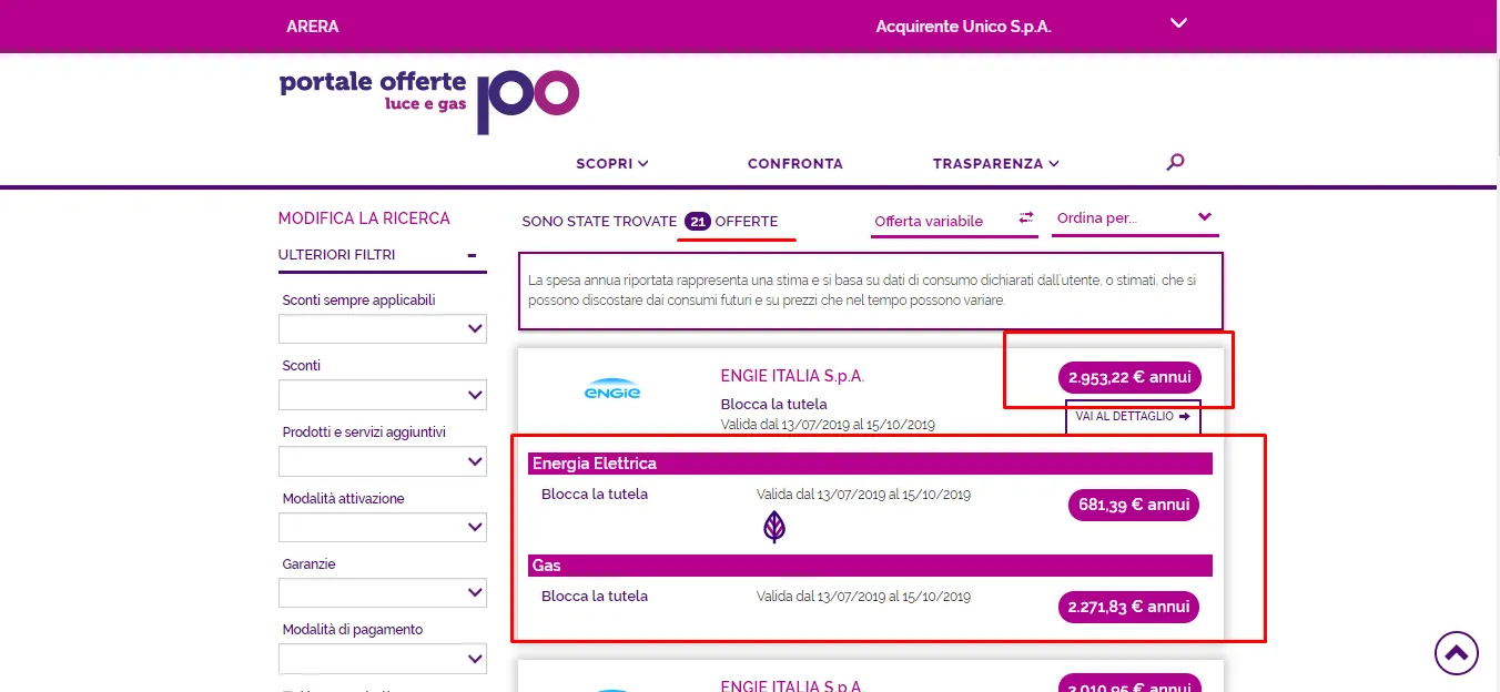elenco offerte dual fuel