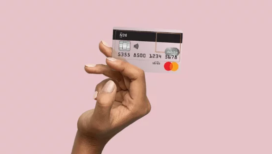 N26 è una carta di debito MasterCard che ottieni senza costi ulteriori quando apri un conto.