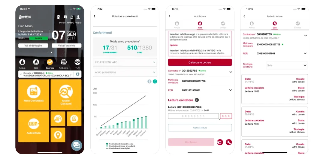 Panoramica dell’app MyHera per iOS (apps.apple.com 18-01-22)