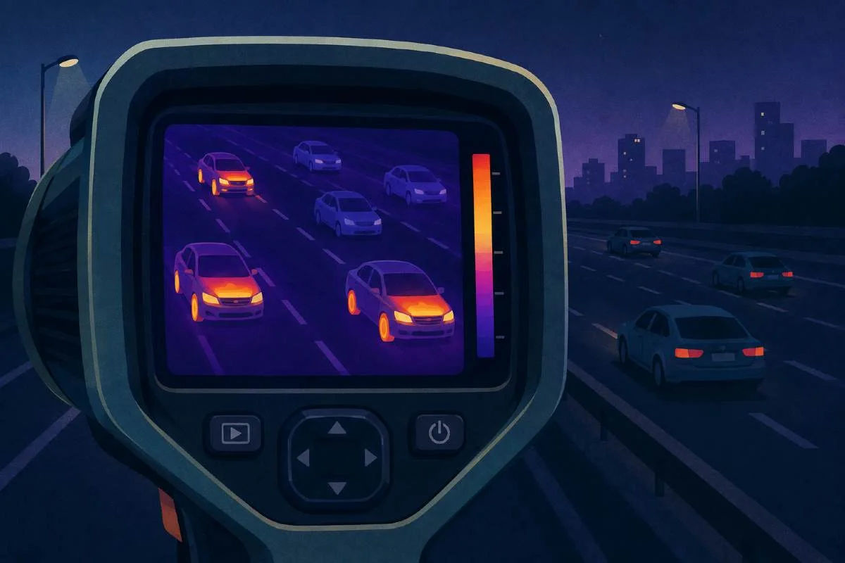 Una termocamera filma un'auto elettrica e una a benzina: la differenza è impressionante