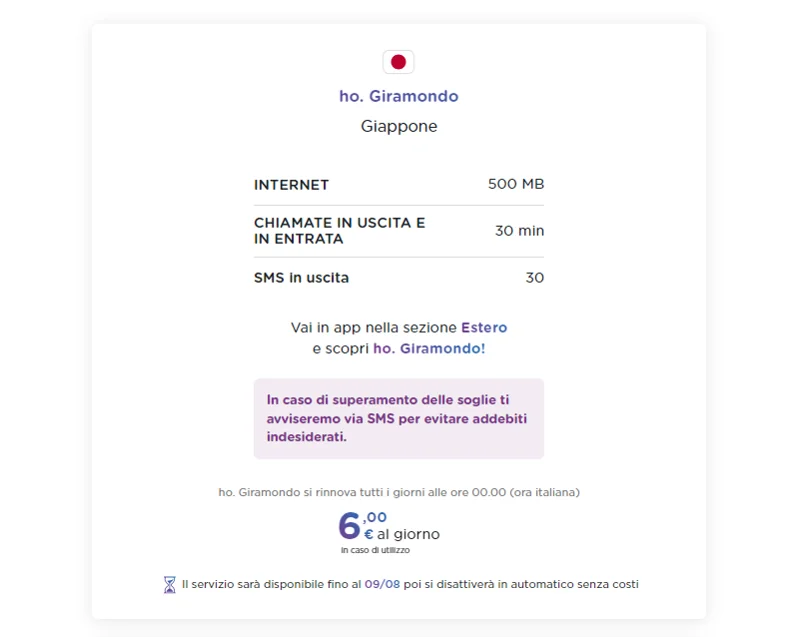 Promo Ho. Giramondo di Ho Mobile