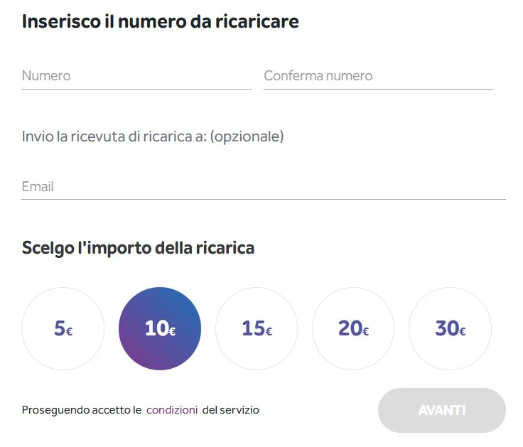 Come ricaricare Ho Mobile online