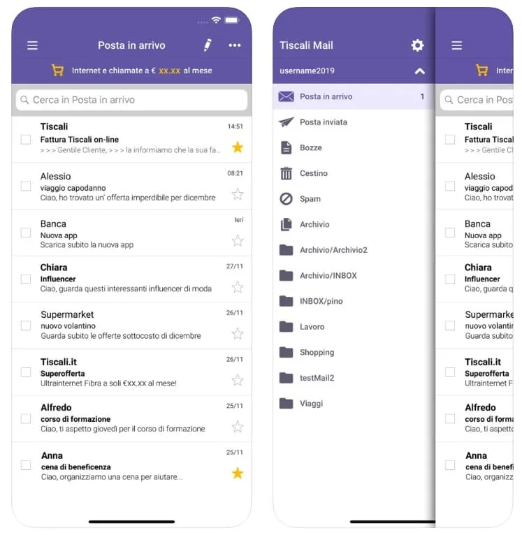 App Tiscali Mail