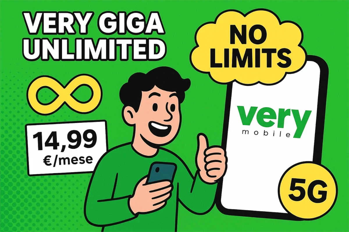 Very Mobile Giga Illimitati: offerte 5G full speed (2026)