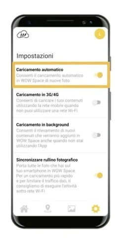 Impostazioni WOW Space