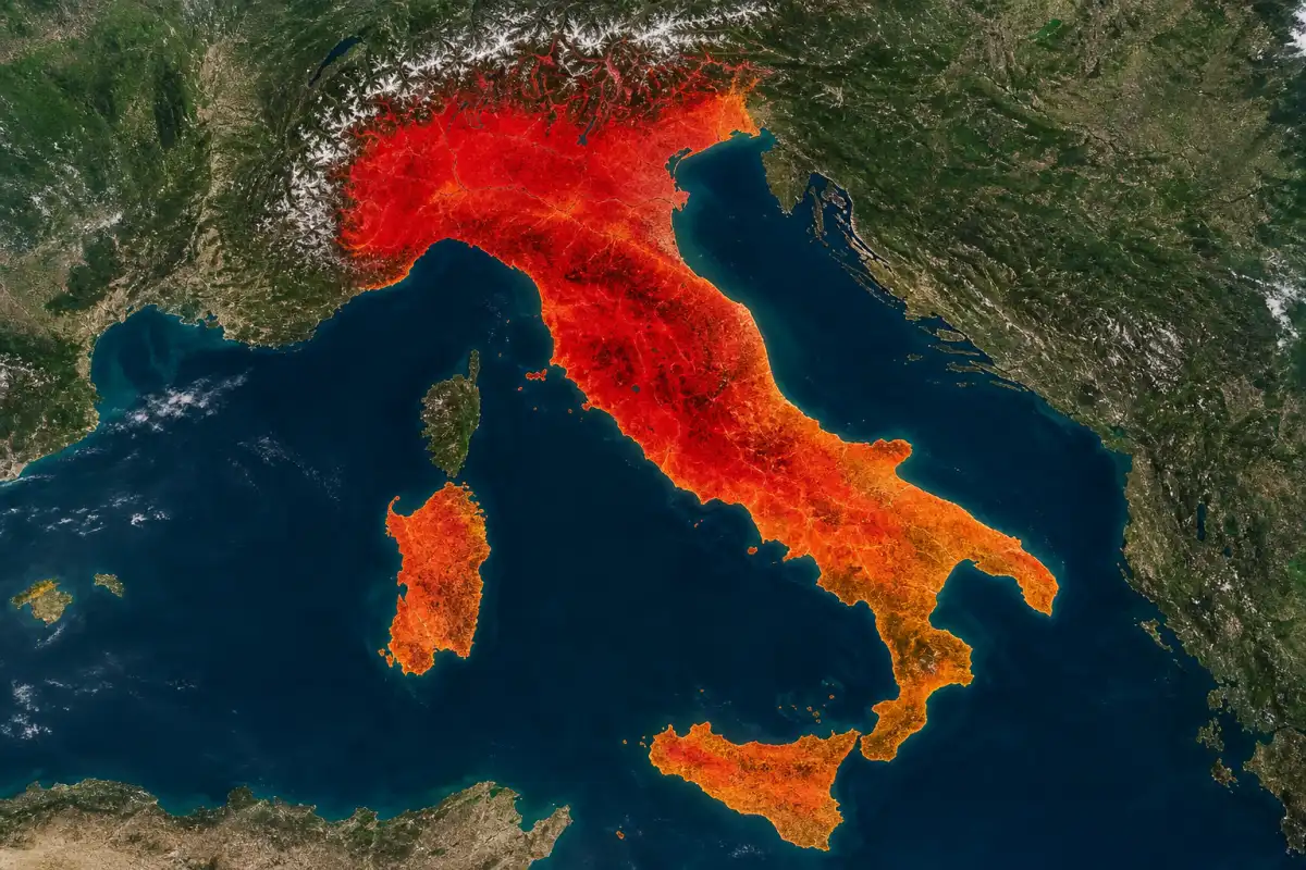 Mappa delle ondate di calore in Italia