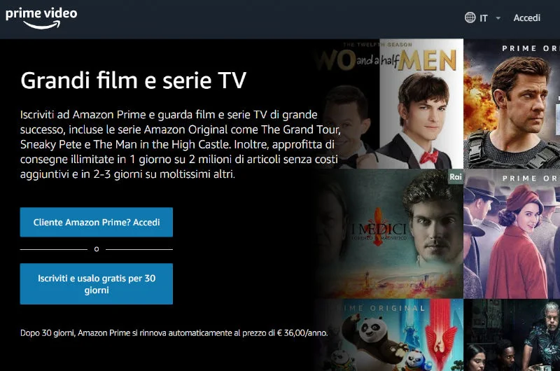 La piattaforma Amazon Prime Video
