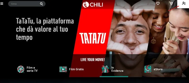 Registrazione a Chili TV