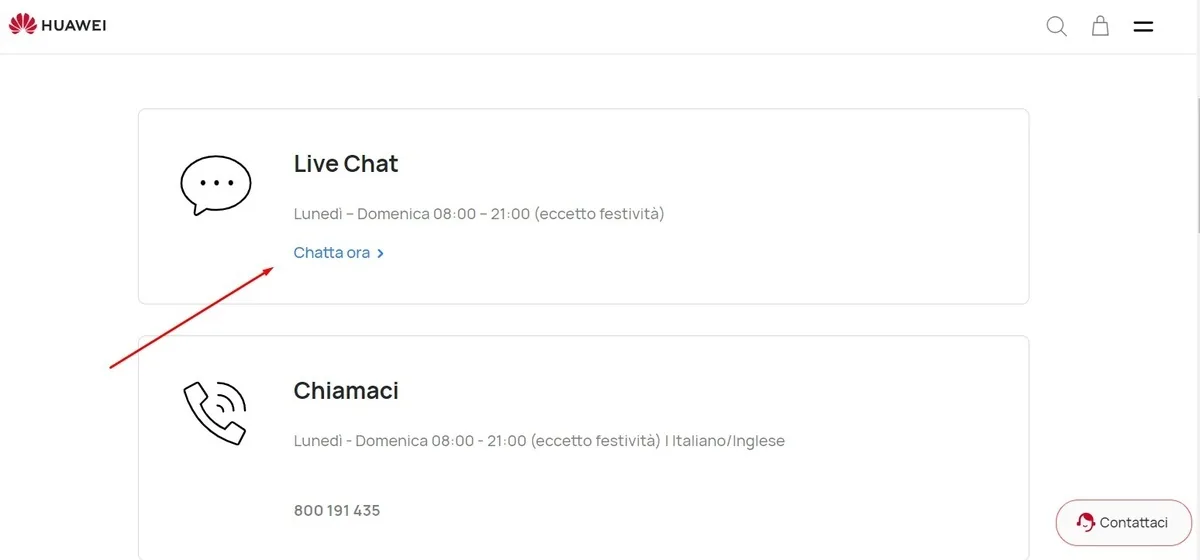 Servizio chat Huawei